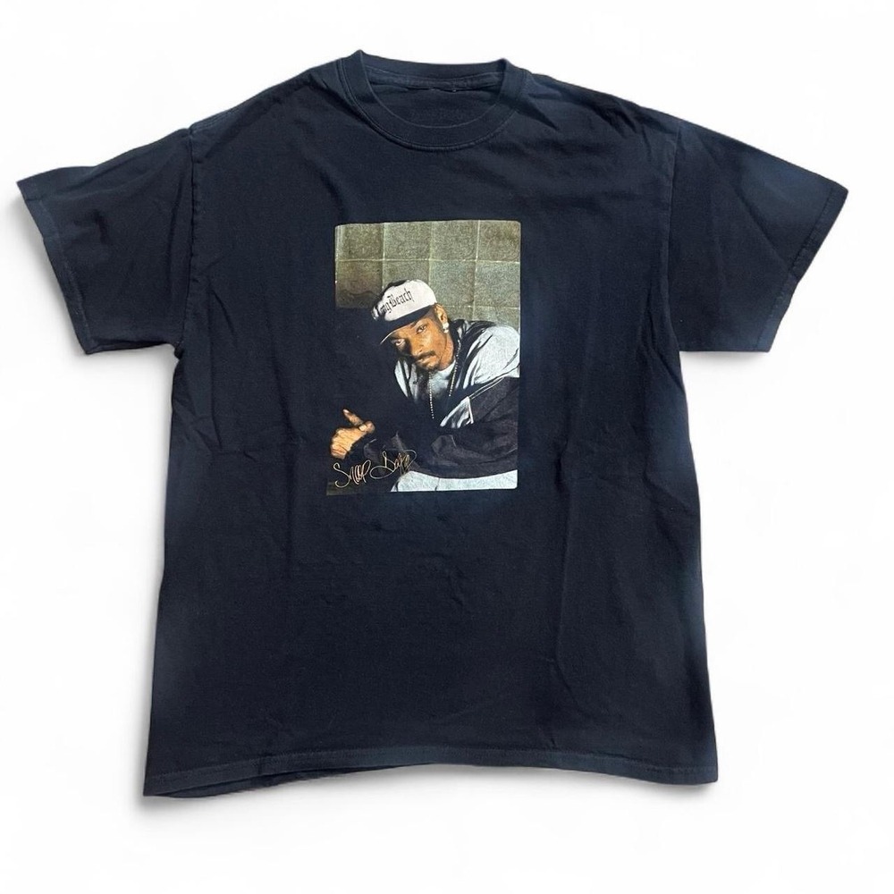 Snoop Dogg Black Short Sleeve T-Shirt Size Medium Rap Hip Hop Skate Streetwear